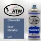 Preview: Chevrolet, Blue Metallic, 027: 400ml Sprühdose, von ATW Autoteile West.